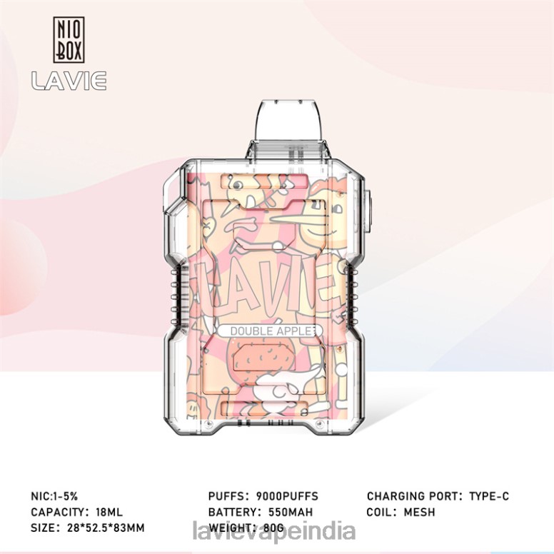 LAVIE Vape Price - LAVIE NIO BOX 9000 Puffs Double Apple 40P84195